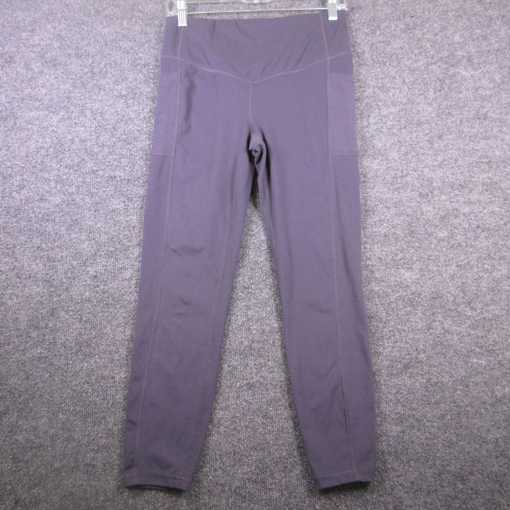 Gaiam Leggings Womens Medium Purple Ankle Skinny Pockets Yoga Pants Athletic